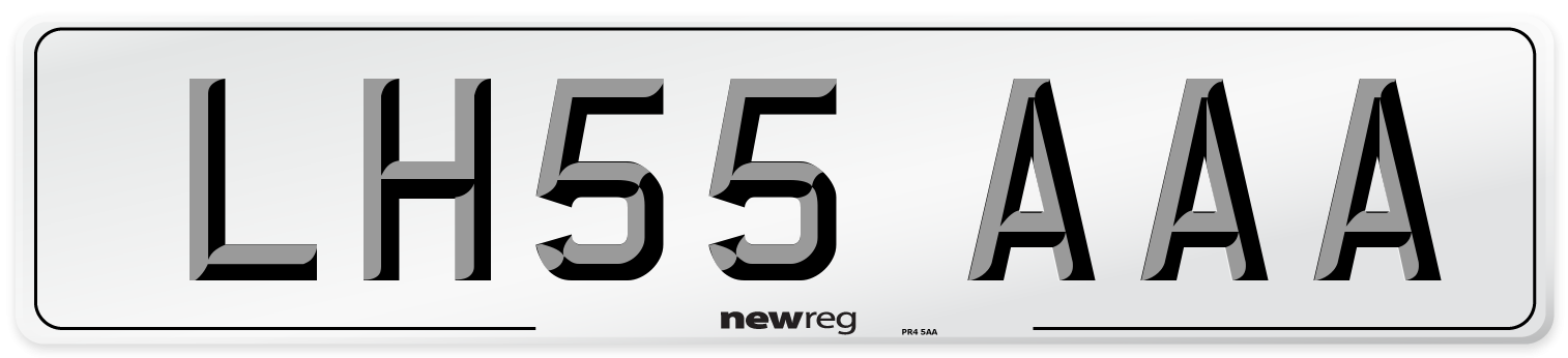 LH55 AAA Number Plate from New Reg